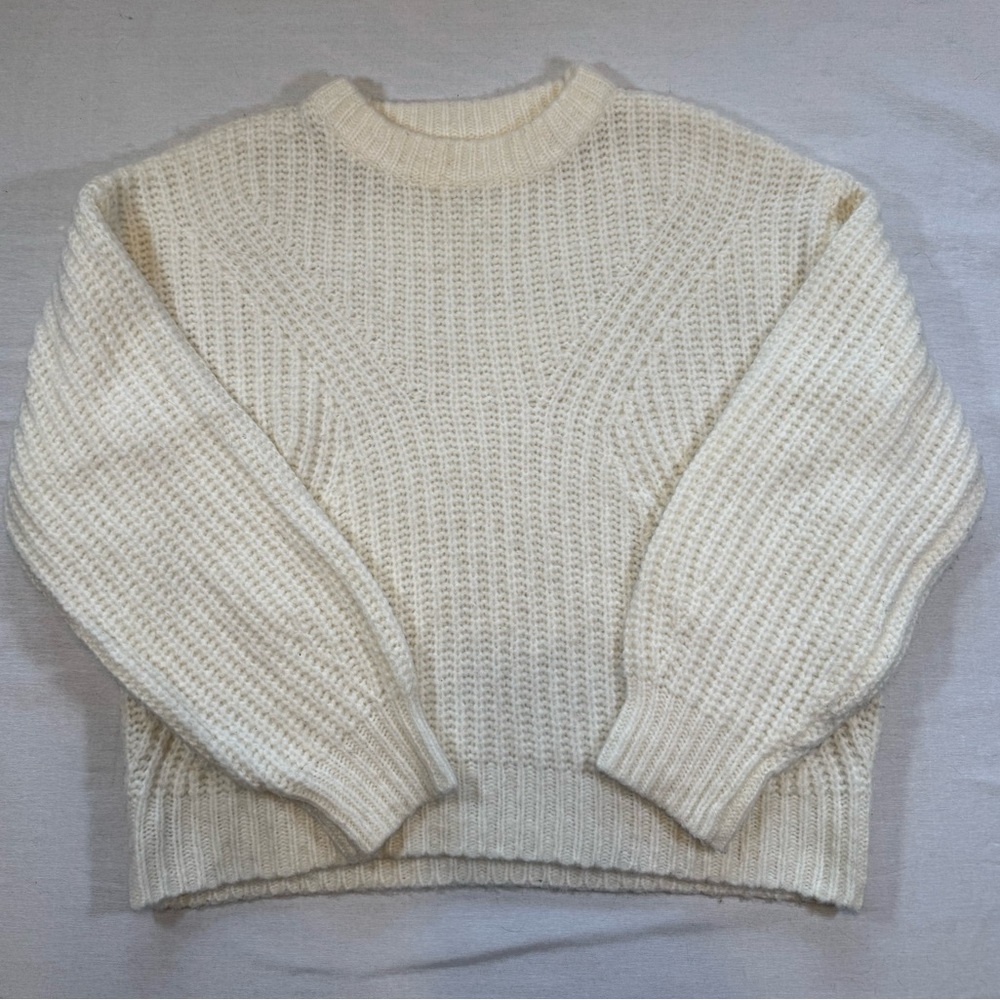 a new day Cream Textured Thick Knit Sweater